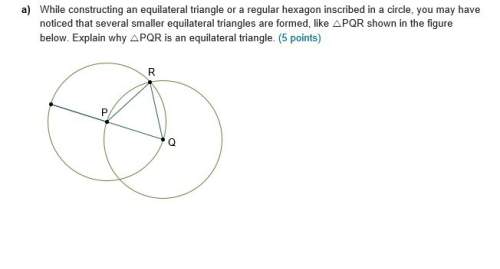 While constructing an equilateral triangle or a regular hexagon inscribed in a circle, you may have