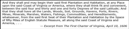 Based on the excerpt, which factor likely motivated english settlers to colonize north america? f.
