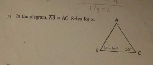 In the diagram, ab = ac. solve for x. pls i need !