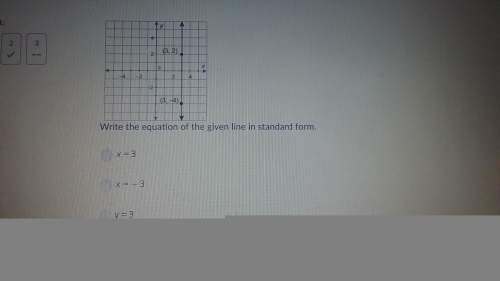 Write the equation of the given line in standard form.