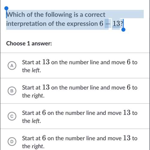 Which of the following is a correct interpretation of the expression 6-13?