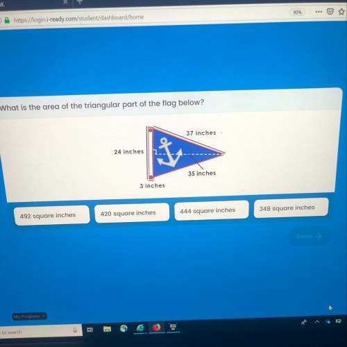 What is the area of the triangular part of the flag below
