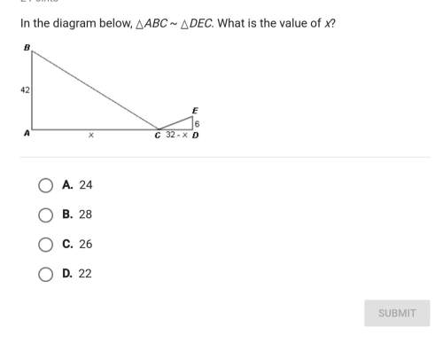 In the diagram below abc dec what is the value of x