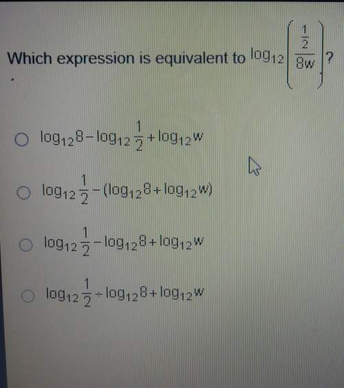 Which expression is equivalent to log12 (1/2/8w)