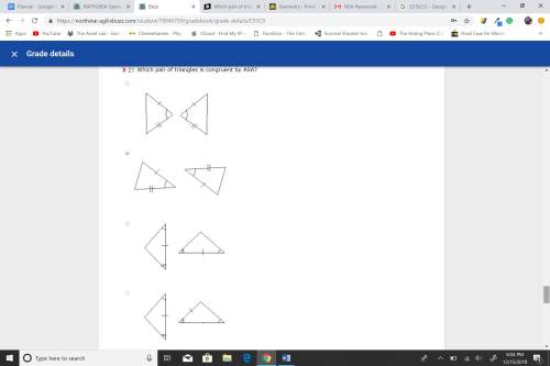Which pair of triangles is congruent by asa? - asap.
