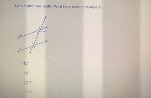 Lines m and n are parallel. what is the measure of angle 5? 30° 45° 60° 90°