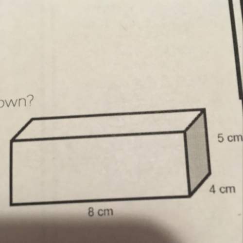 What is the surface area of the figure shown ? a. 184 b. 174 c. 164 d. 154 say how you got it