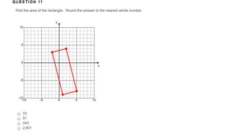 Find the area of the rectangle. round the answer to the nearest whole number.