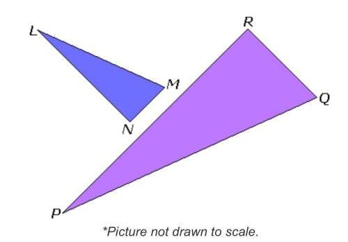 ()triangle lmn is similar to triangle pqr. the length of pq is twice the length of lm.if the tangent