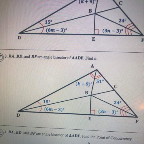 Find n. ba,bd, and bf are angle bisecter of adf.