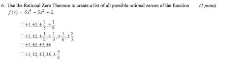 Use the rational zero theorem to create a list of all possible rational zeroes of the function f(x)