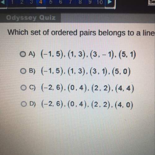 Which set of ordered pairs belongs to a linear function?