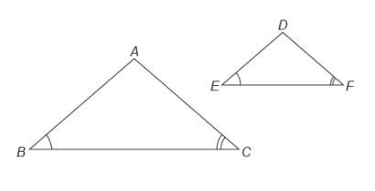 Which theorem or postulate proves that △abc and △def are similar?