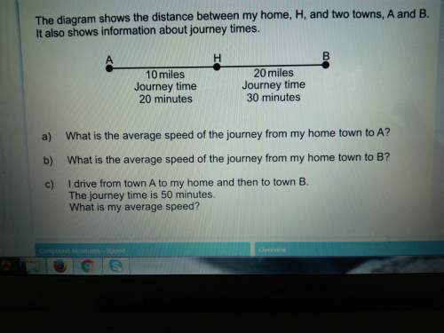 What is the average speed of the journey from my home town to a