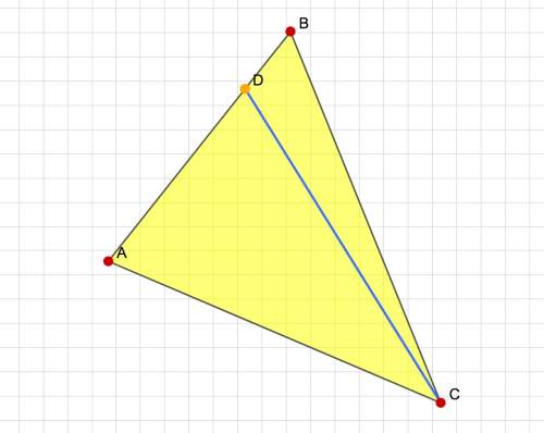 Asap (6 points each) in △abc, point d is on side ab so that ca=cd. prove that bc&gt; ac.