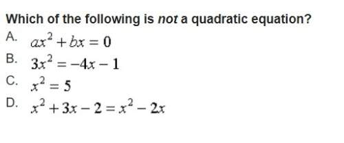 Which of the following is not a quadratic equation?