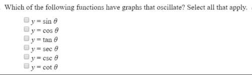 Vhich of the following functions have graphs that oscillate? select all that apply