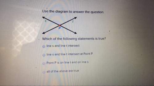 Use the diagram to answer the question. which of the following statements is true
