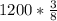 1200* \frac{3}{8}