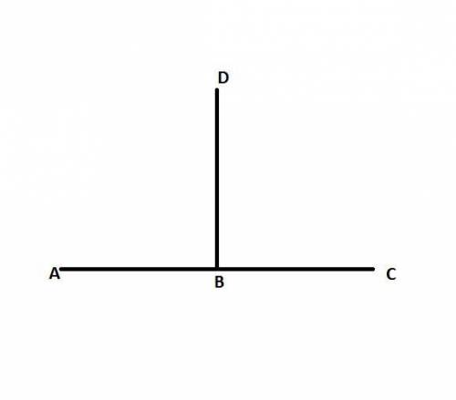 Point b is the midpoint of line segment a c .  horizontal line with points a, b, and c. a vertical l