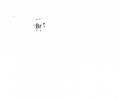 Describe how you would draw the electron dot structure for bromine and then draw the structure.