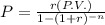 P=\frac{r(P.V.)}{1-(1+r)^{-n}}