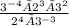 \frac{3^{-4}×2^{3}×3^{2} }{2^{4}×3^{-3}} &#10;&#10;