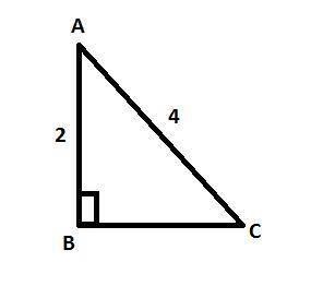 The leg of a right triangle is 2 units and the hypotenuse is 4 units. what is the length, in units,