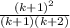 \frac{(k+1)^2}{(k+1)(k+2)}