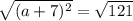 \sqrt{(a+7)^{2}} = \sqrt{121}