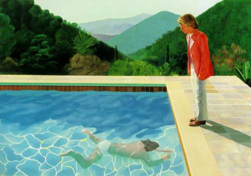 What can we not conclude from a formal analysis of david hockney's portrait of an artist (pool with