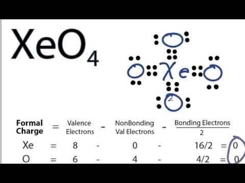 What is the total number of valence electrons in the lewis structure of xeo4?