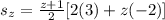 s_z=\frac{z+1}{2}[2(3)+z(-2)]