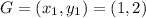 G =(x_1,y_1)=(1,2)