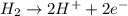 H_2\rightarrow 2H^{+}+2e^-