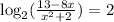 \log_2(\frac{13-8x}{x^2+2})=2