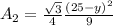 A_{2}=\frac{\sqrt{3}}{4}\frac{\left ( 25-y \right )^{2}}{9}