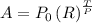 A=P_0\left ( R \right )^{\frac{T}{P}}