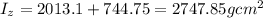 I_{z}=2013.1+744.75=2747.85gcm^{2}