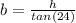 b=\frac{h}{tan(24)}