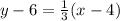 y-6=\frac{1}{3}(x-4)