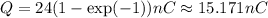 Q=24(1-\exp(-1))nC\approx15.171nC