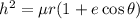 h^2=\mu r(1+e\cos\theta)