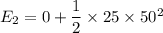 E_2=0+\dfrac{1}{2}\times 25\times 50^2