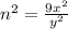 n^2 = \frac{9x^2}{y^2}