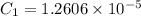 C_{1}=1.2606\times10^{-5}