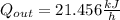 Q_{out} = 21.456 \frac{kJ}{h}