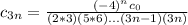 c_{3n} = \frac{(-4)^nc_0}{(2*3)(5*6)...(3n-1)(3n)}