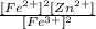 \frac{[Fe^{2+}]^{2}[Zn^{2+}]}{[Fe^{3+}]^{2}}