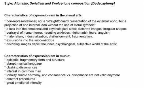 What is the characteristics of expressionism